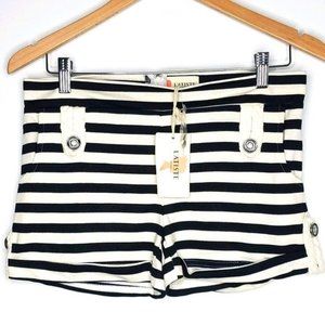 L'ATISTE BY AMY HIGH WAISTED STRIPED SAILOR SHORTS